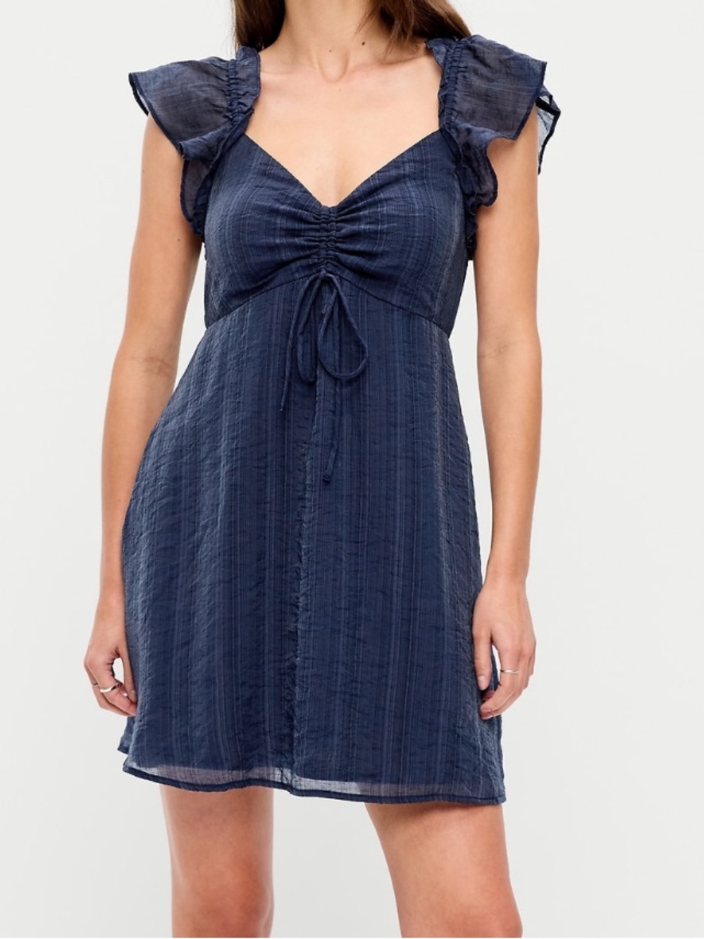 NWT Old Navy Flutter-Sleeve Fit & Flare Mini Dress Size M